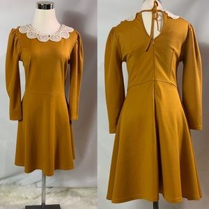 Gorgeous Retro Mustard Midi Dress FROM Arc & Co